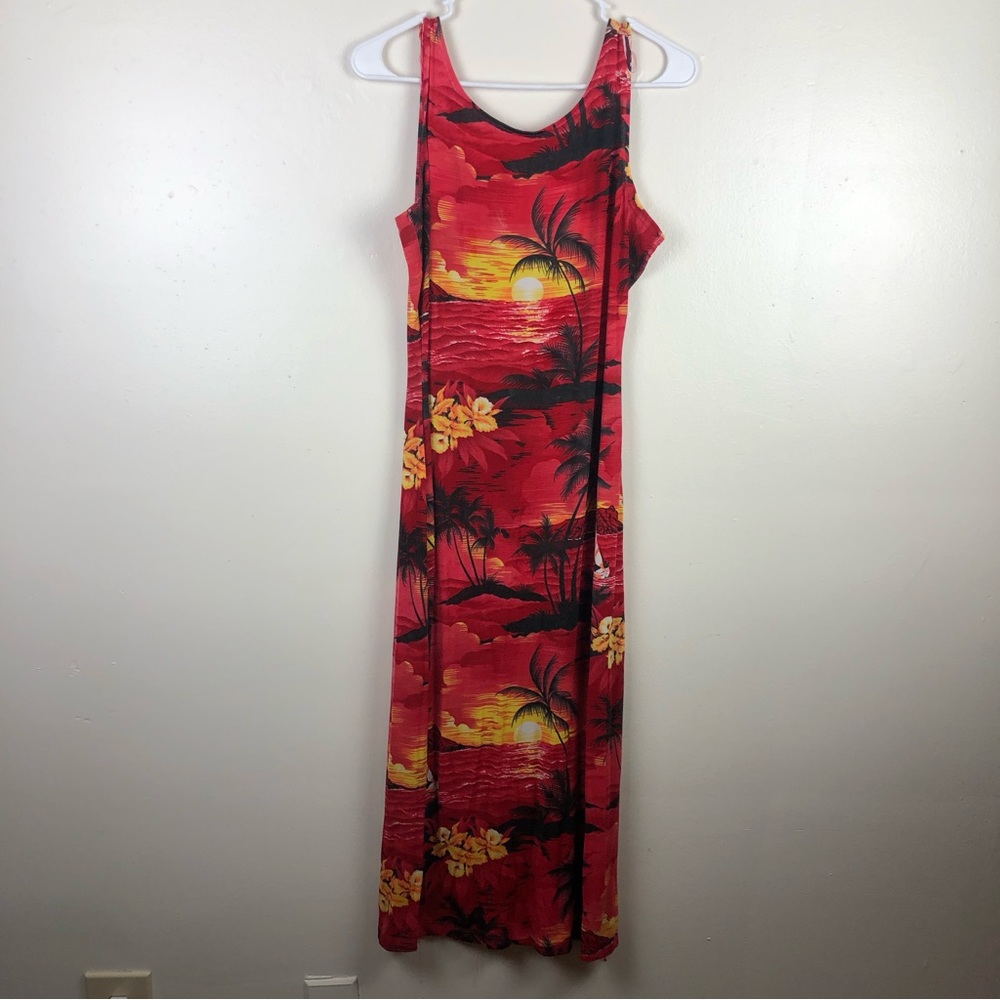 Vintage Sononos Hawaiian Print Dres - Picture 1 of 6
